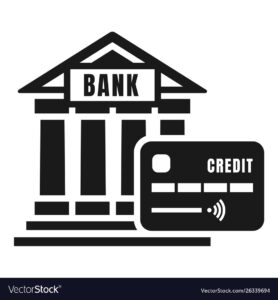 Credit bank icon, simple style